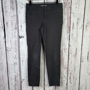 Old Navy‎ Gray Grey Pixie Mid-Rise Skinny Dressy Pants Size 4 Cotton Blend 28.5”